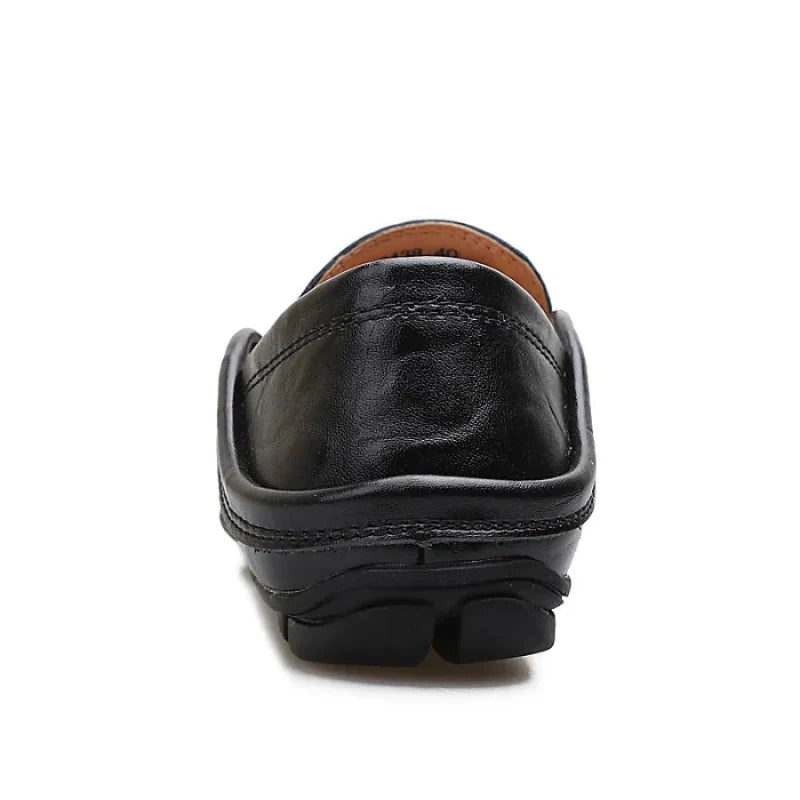 Mocassin Homme Cuir Vernis Noir