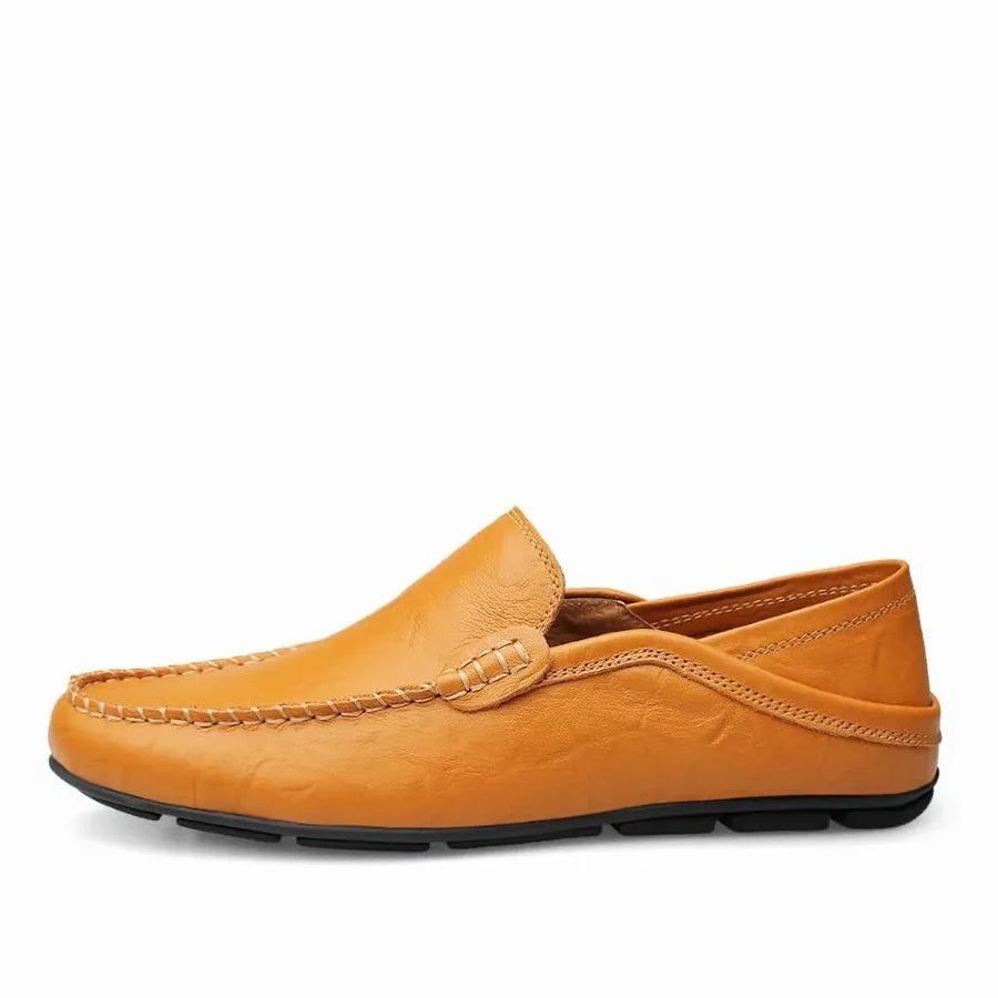 Mocassin Homme En Cuir Camel
