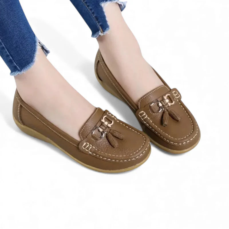 Mocassin Compensé Femme Marron