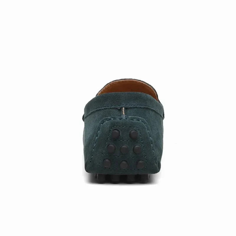 Mocassin Gris Foncé En Daim Pour Homme