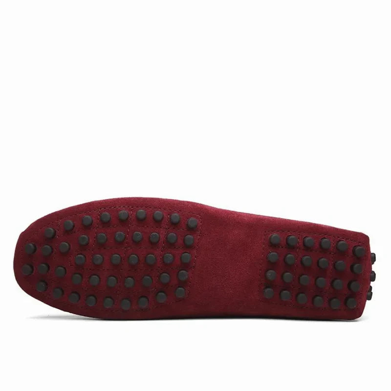 Mocassin Homme Bordeaux Daim