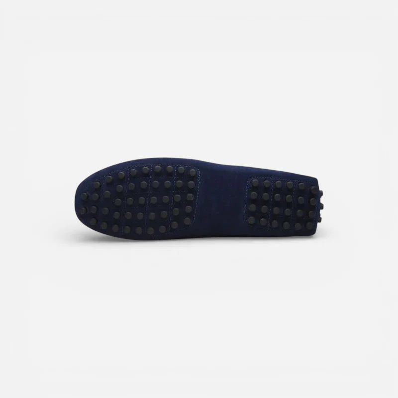 Mocassin Pour Homme Daim Bleu Marine