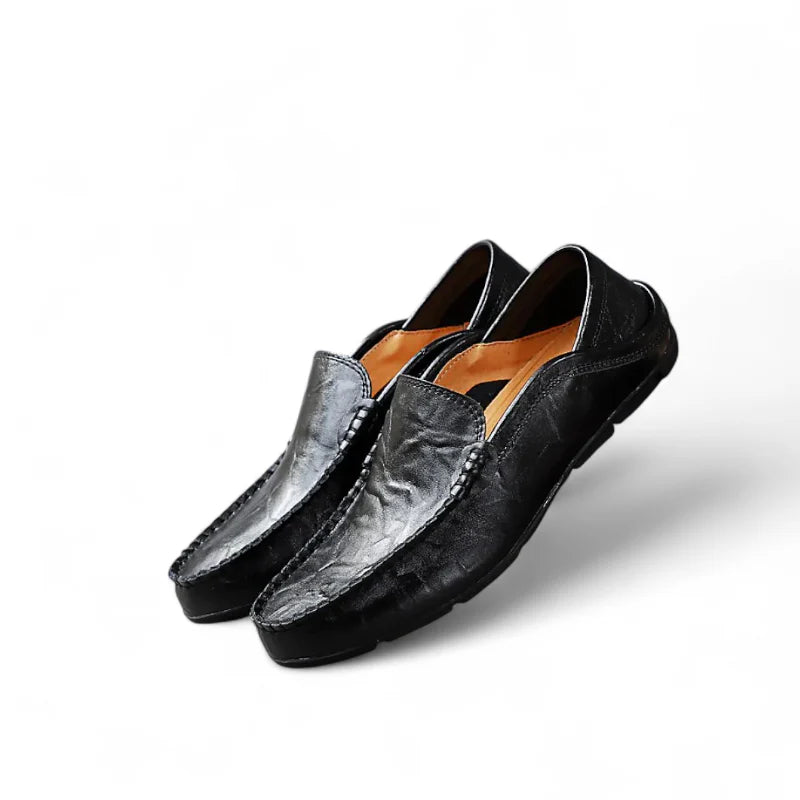 Mocassin Homme Cuir Vernis Noir
