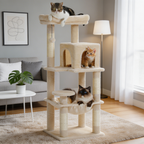 Arbre à chat 3 plateformes -  116 cm