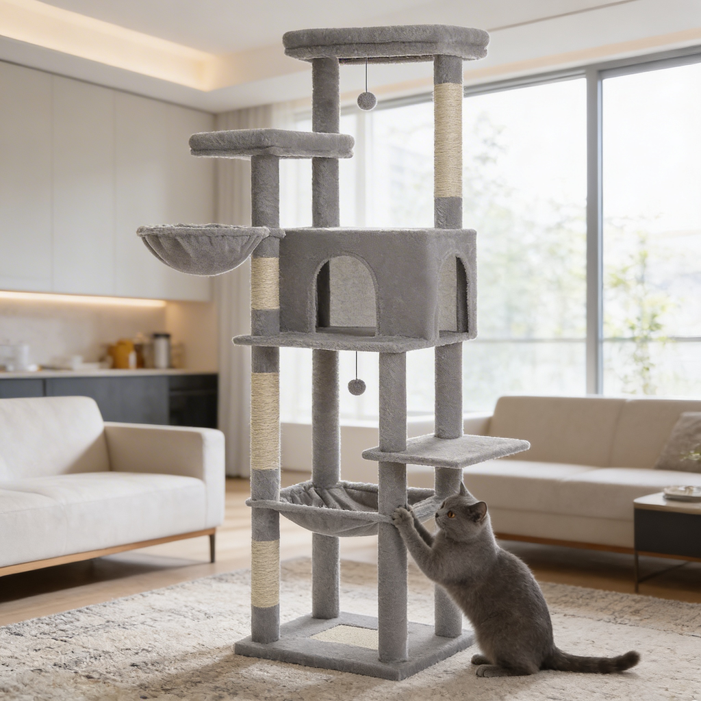 Arbre à chat 7 niveaux 186 cm