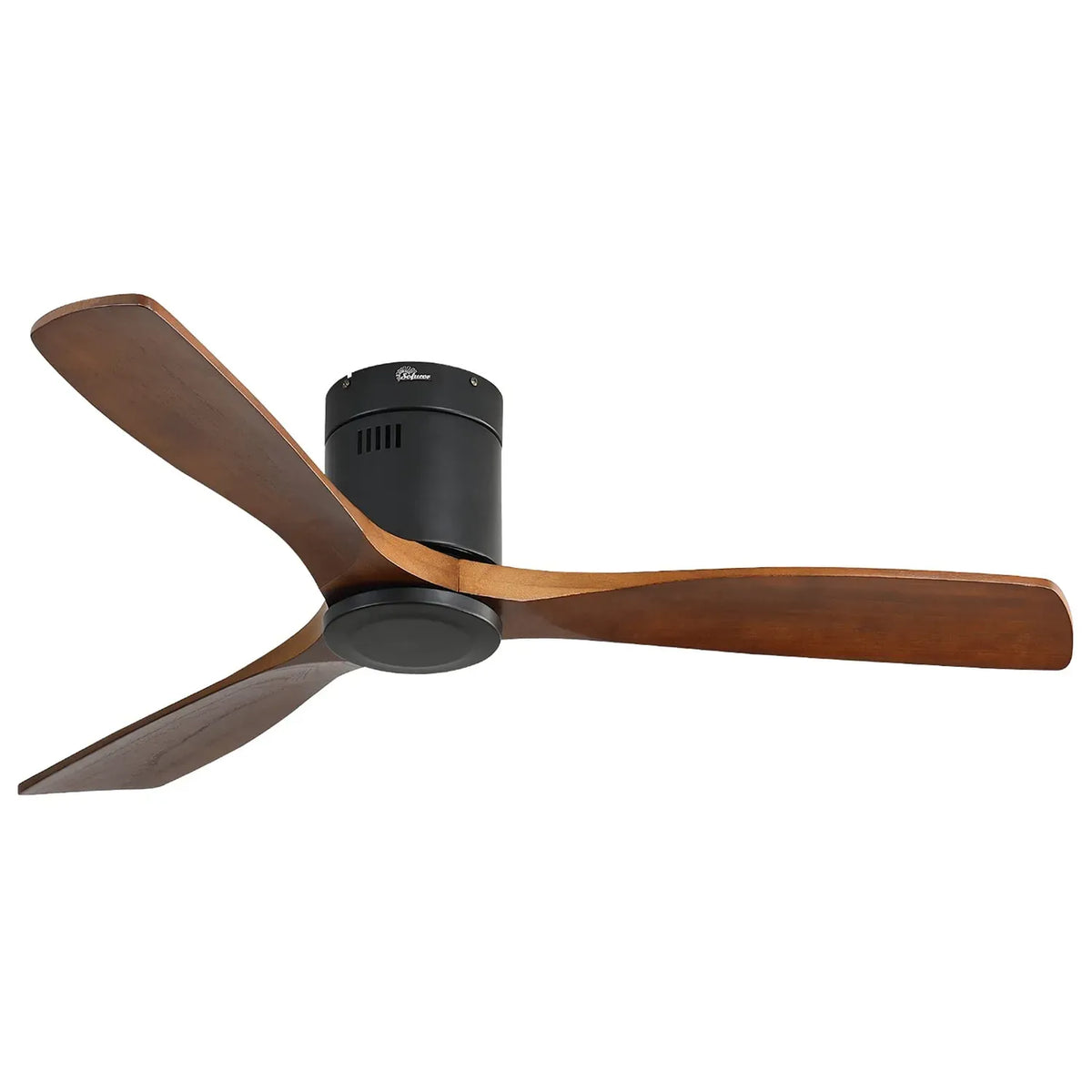 Mountain | Ventilateur de plafond 132cm encastré - Sans lumière, acier & bois
