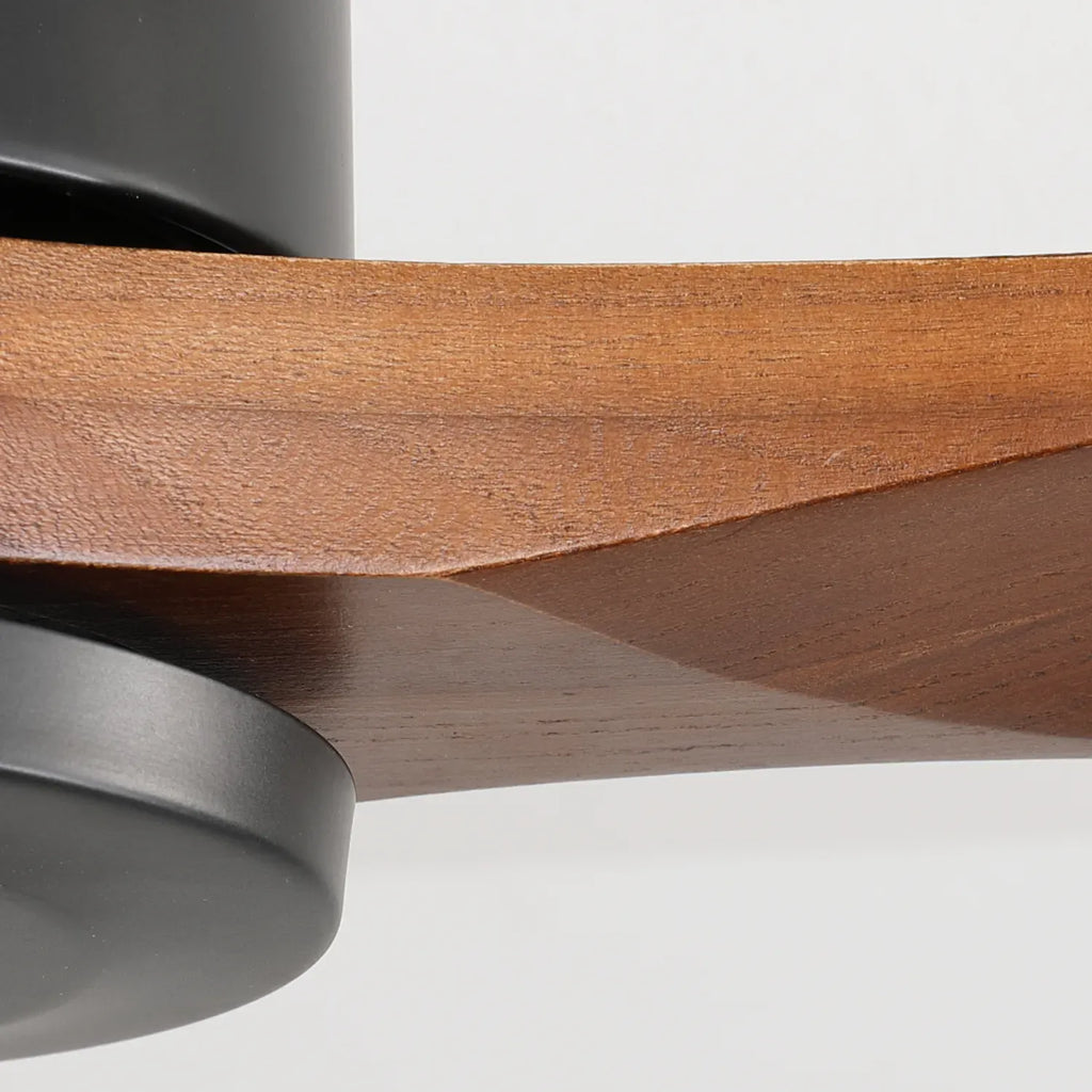 Mountain | Ventilateur de plafond 132cm encastré - Sans lumière, acier & bois