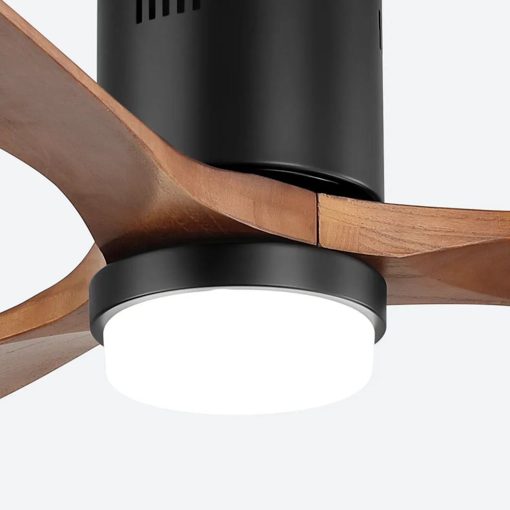 Miami | Ventilateur de plafond 132cm Aura - Pales bois & LED intégrée