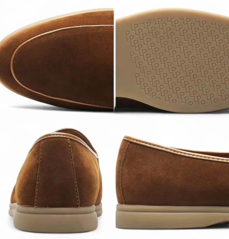 Mocassins En Daim Marron Homme