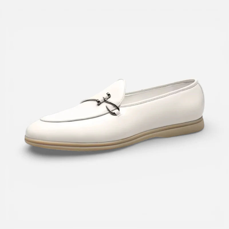 Mocassin En Cuir Pour Homme Blanc
