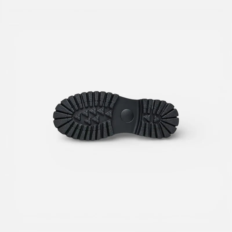 Mocassin Compensé En Cuir Vernis Noir à Gland Pour Homme