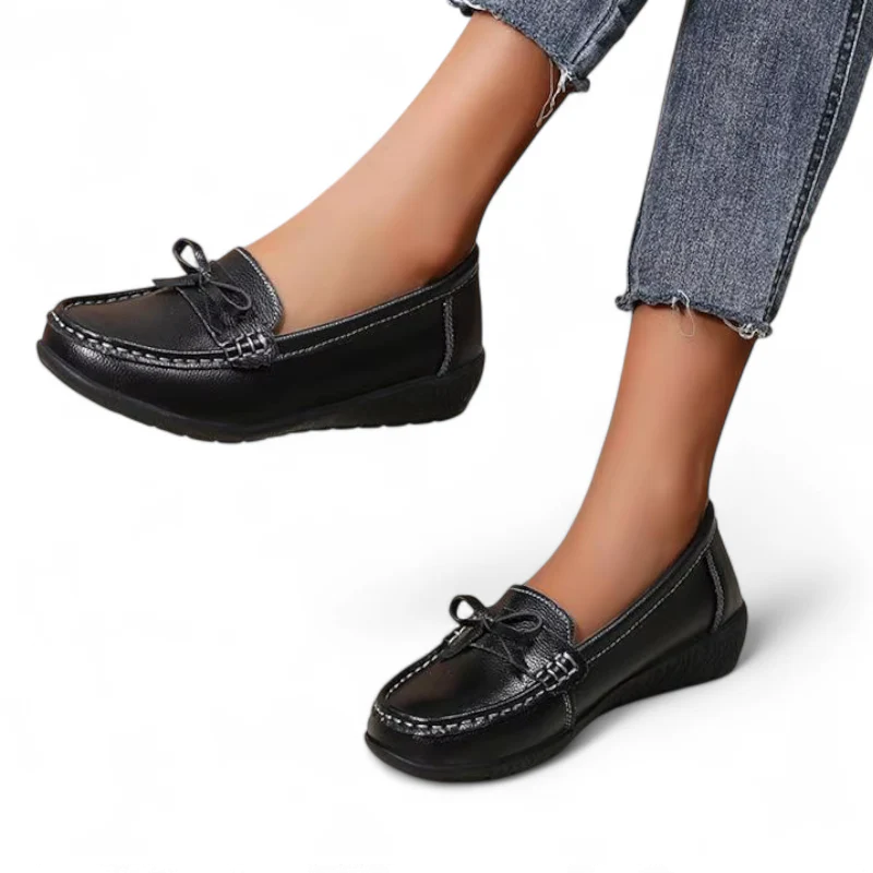 Mocassin Noeud Papillon Noir