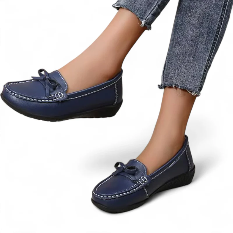 Mocassin Noeud Papillon Marine