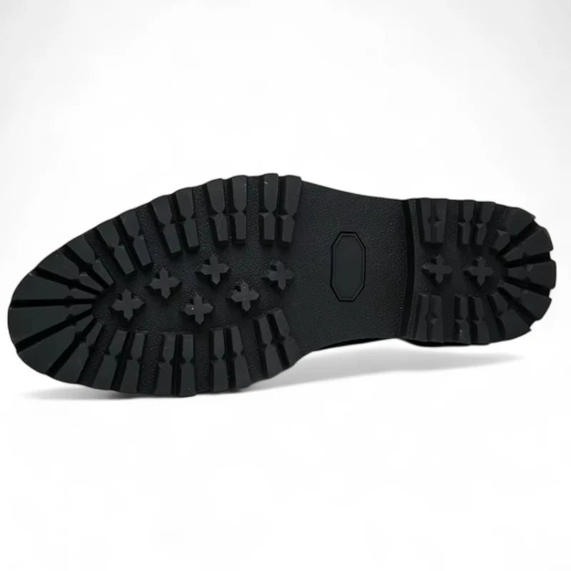 Mocassin En Cuir à Glands Compensé Pour Homme