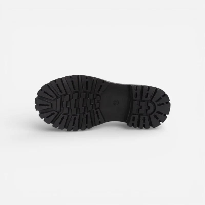 Mocassin Noir Imprimé Léopard Femme