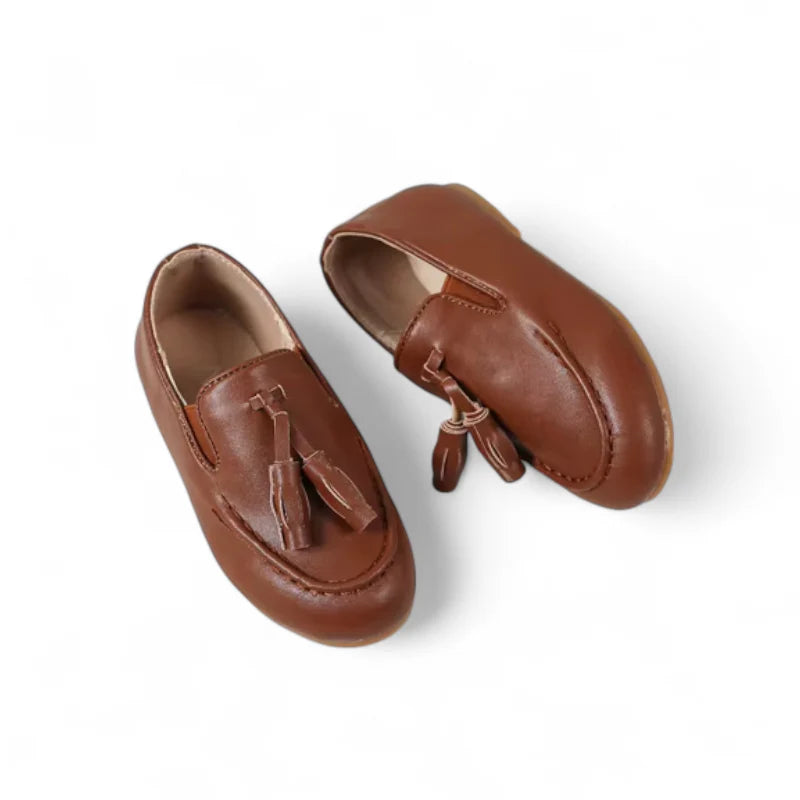Mocassin Enfant Garçon Cuir Camel