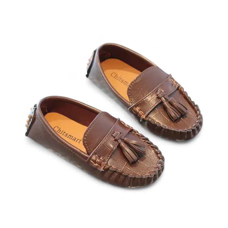 Mocassin Enfant Marron à Glands
