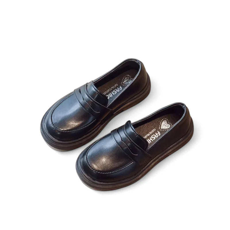 Mocassin Cuir Garçon à Talon