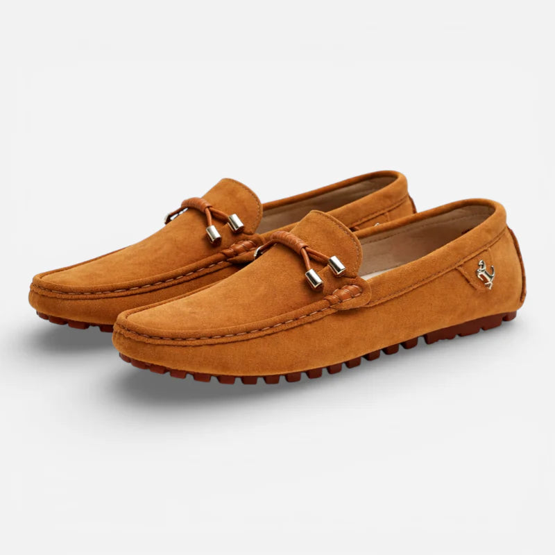 Mocassin Pour Homme Daim Camel