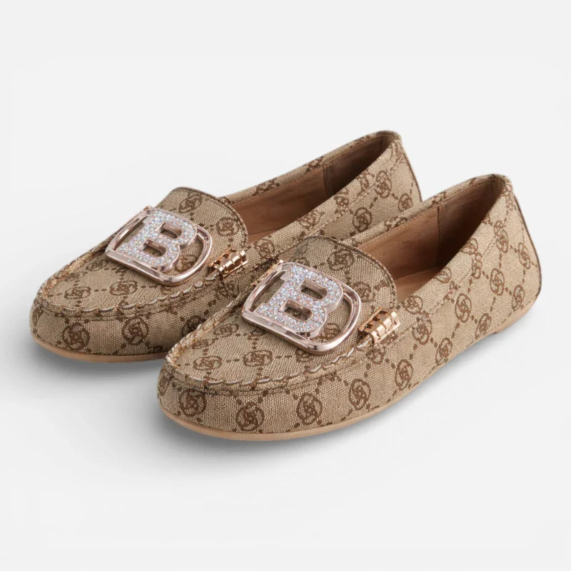Mocassin Femme Bijoux Motif Bicolor