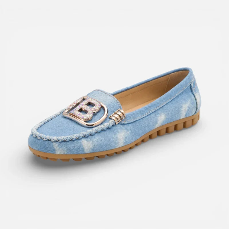Mocassin En Jean Bleu Femme Bijoux