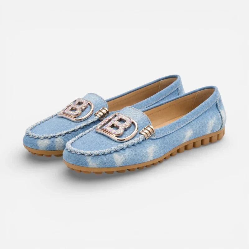 Mocassin En Jean Bleu Femme Bijoux
