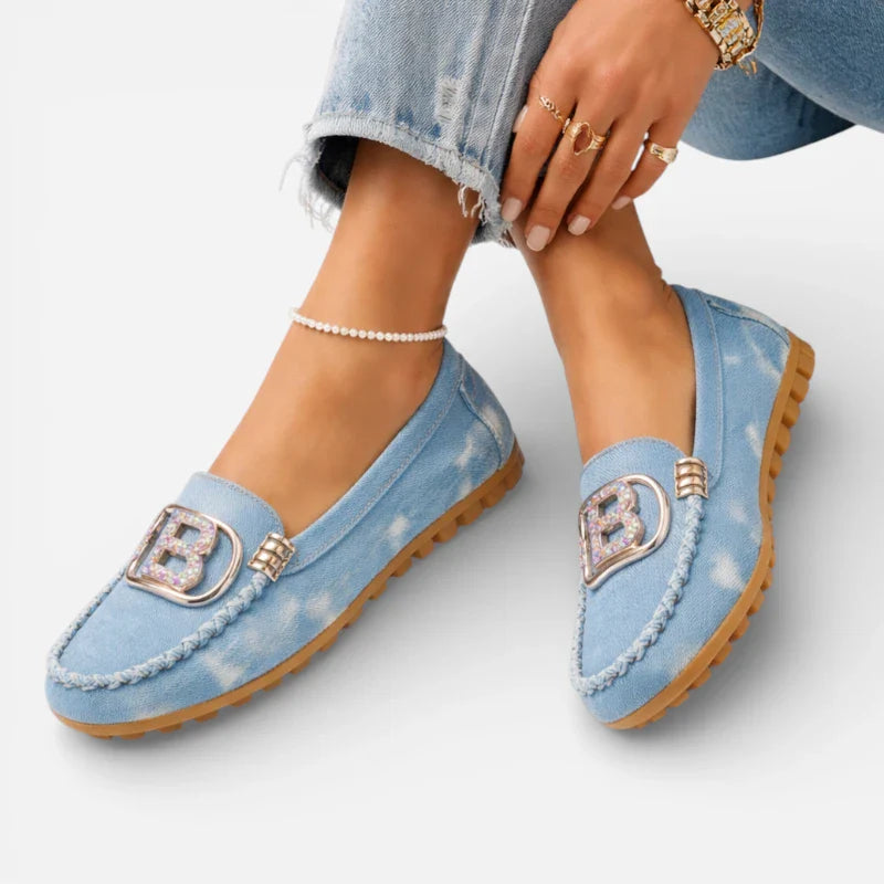 Mocassin En Jean Bleu Femme Bijoux