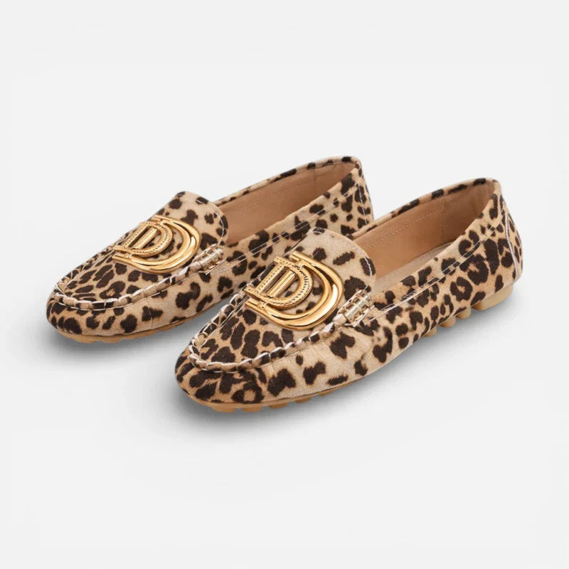Mocassin Femme Léopard Bijoux