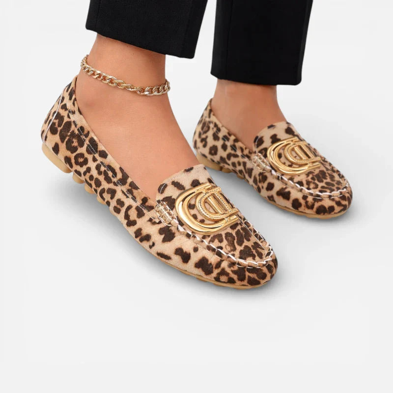 Mocassin Femme Léopard Bijoux