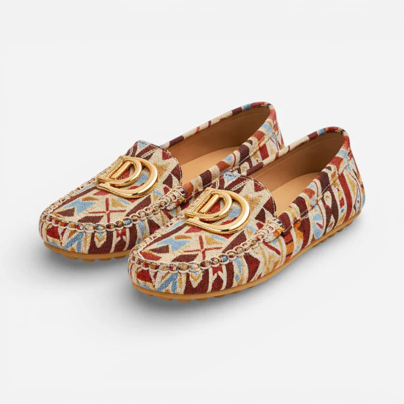 Mocassin Pour Femme Multicolore Avec Bijoux