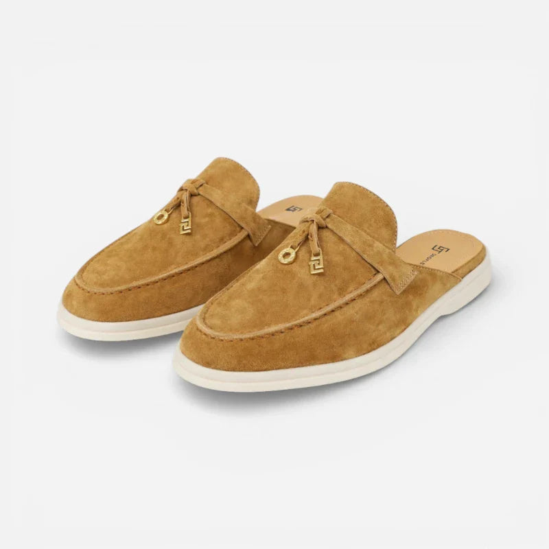 Mocassin Ouvert Marron à Gland Pour femme