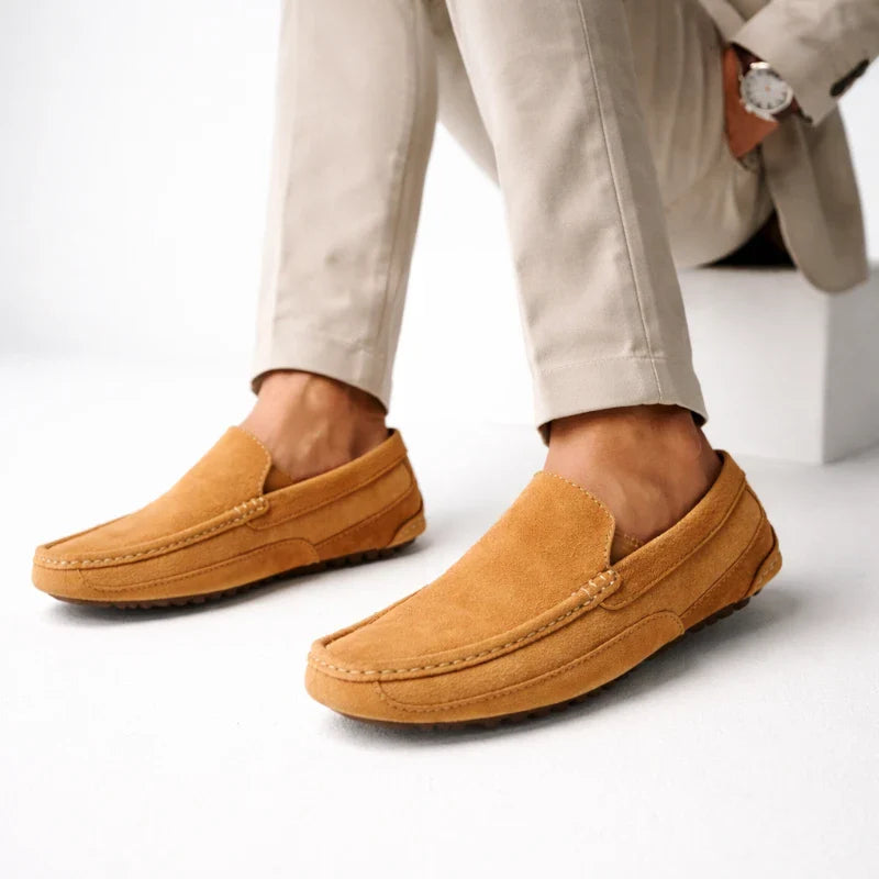 Mocassin Daim Camel Homme Chic