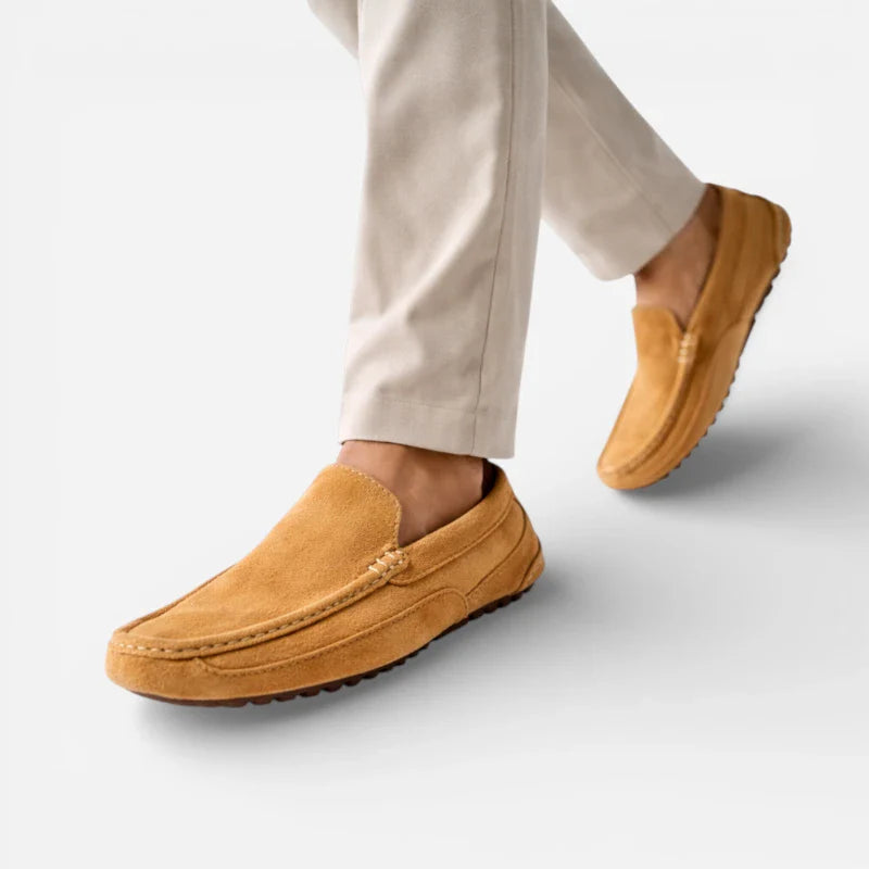 Mocassin Daim Camel Homme Chic