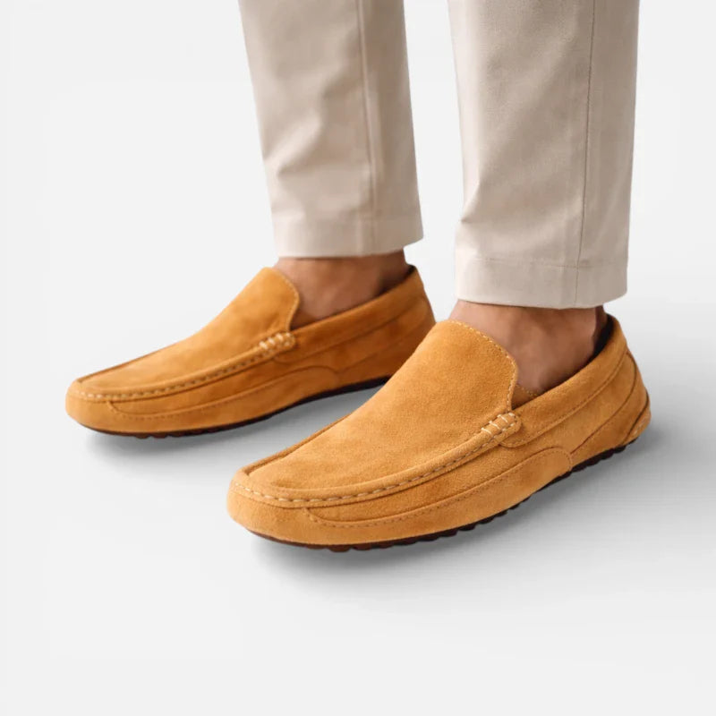 Mocassin Daim Camel Homme Chic