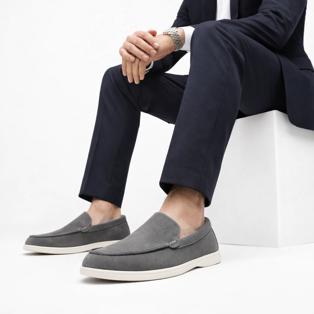 Mocassin Homme Daim Gris