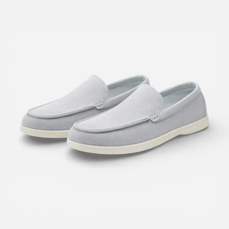 Mocassin Homme Bleu Clair Daim