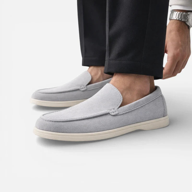 Mocassin Homme Bleu Clair Daim