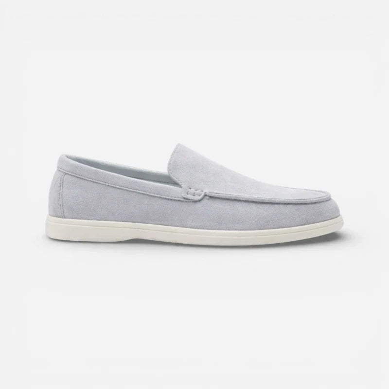 Mocassin Homme Bleu Clair Daim