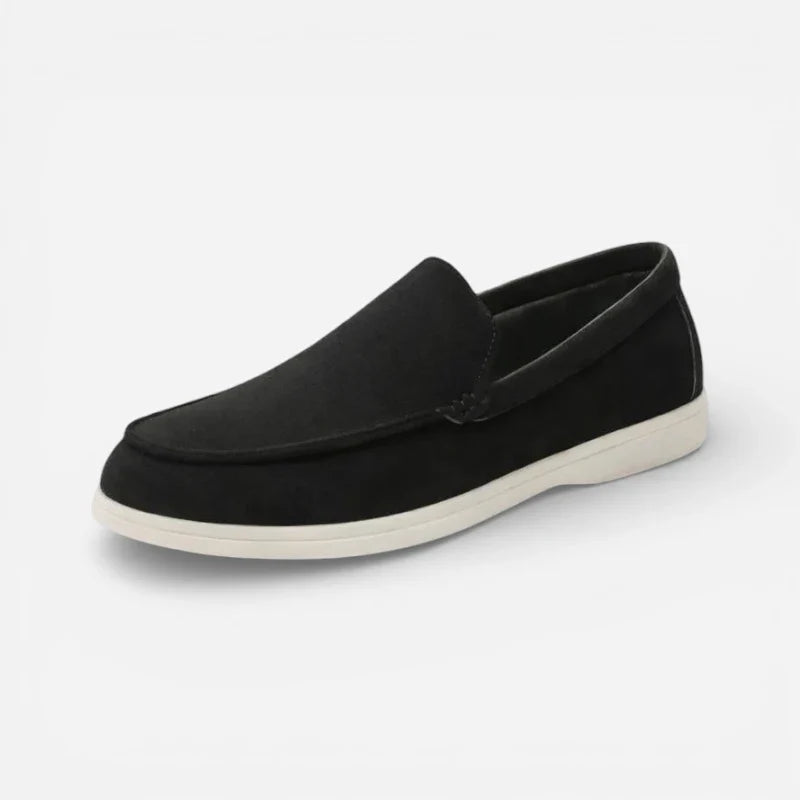 Mocassin Homme En Daim Noir
