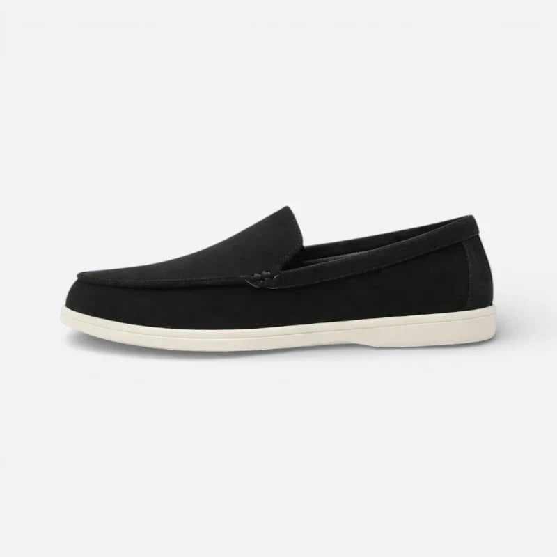 Mocassin Homme En Daim Noir