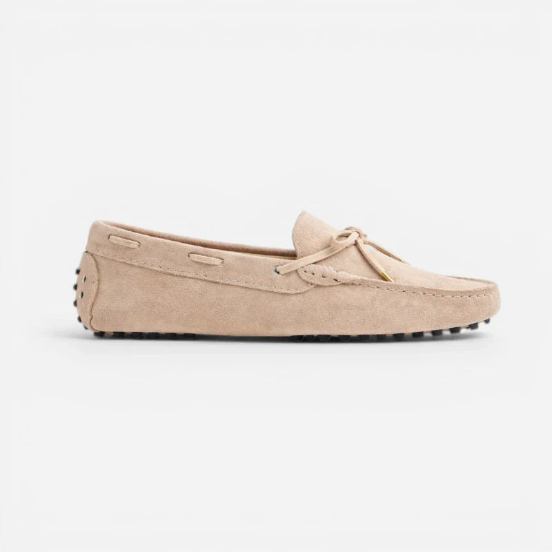 Mocassin En Daim Beige Pour Femme