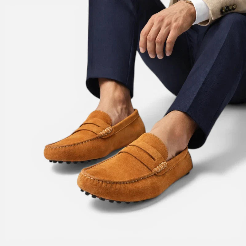 Mocassin Homme Camel Daim