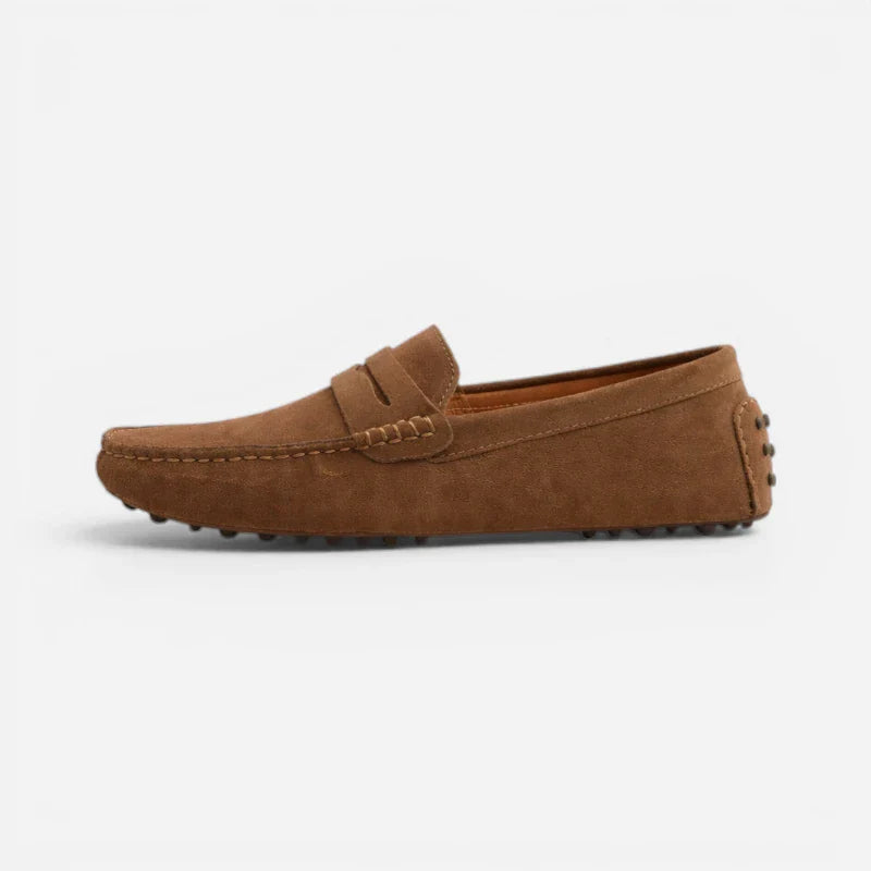 Mocassin Daim Marron Homme Chic
