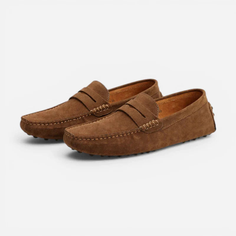 Mocassin Daim Marron Homme Chic