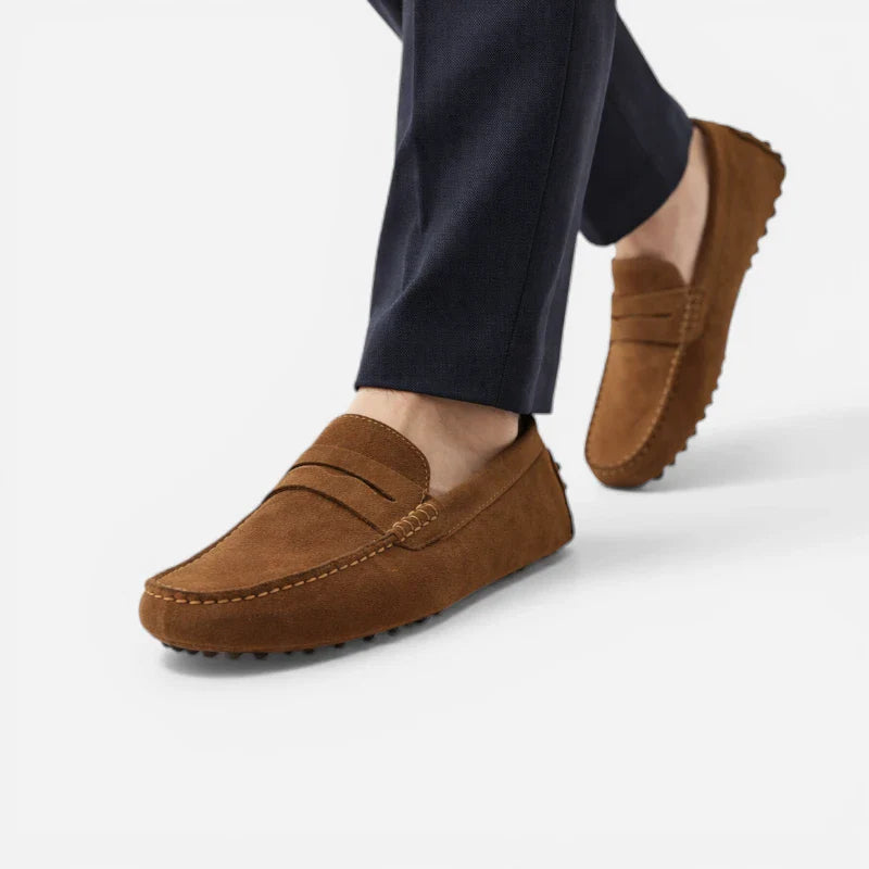 Mocassin Daim Marron Homme Chic