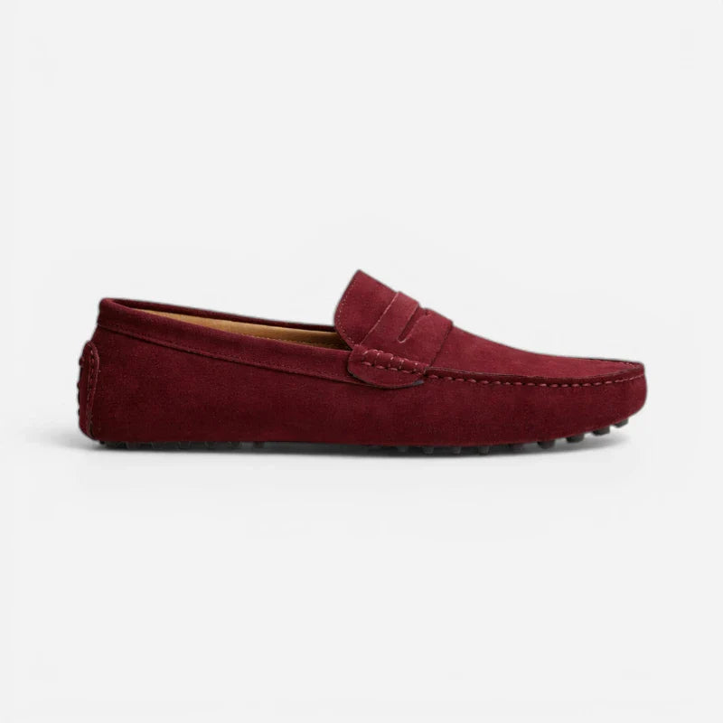Mocassin Homme Bordeaux Daim