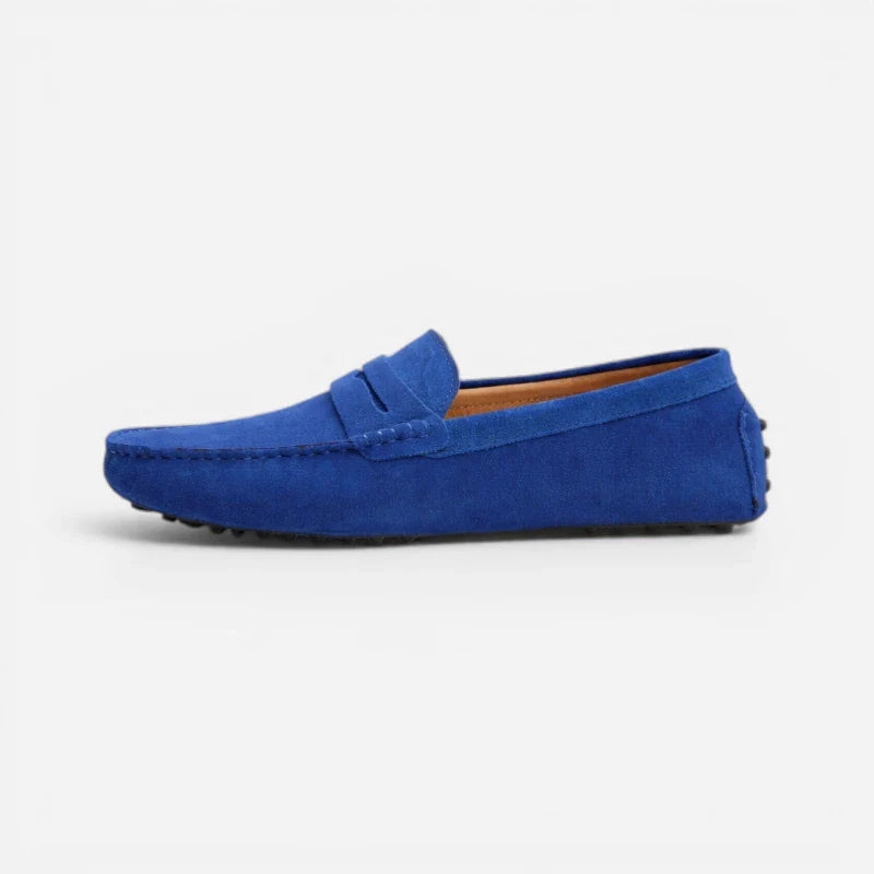 Mocassin Homme Daim Bleu