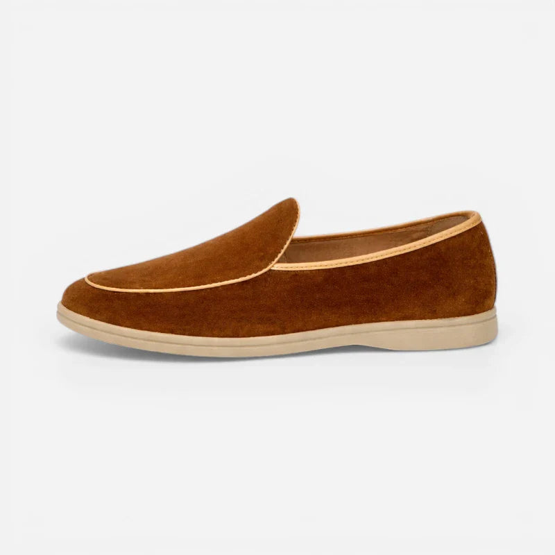 Mocassins En Daim Marron Homme