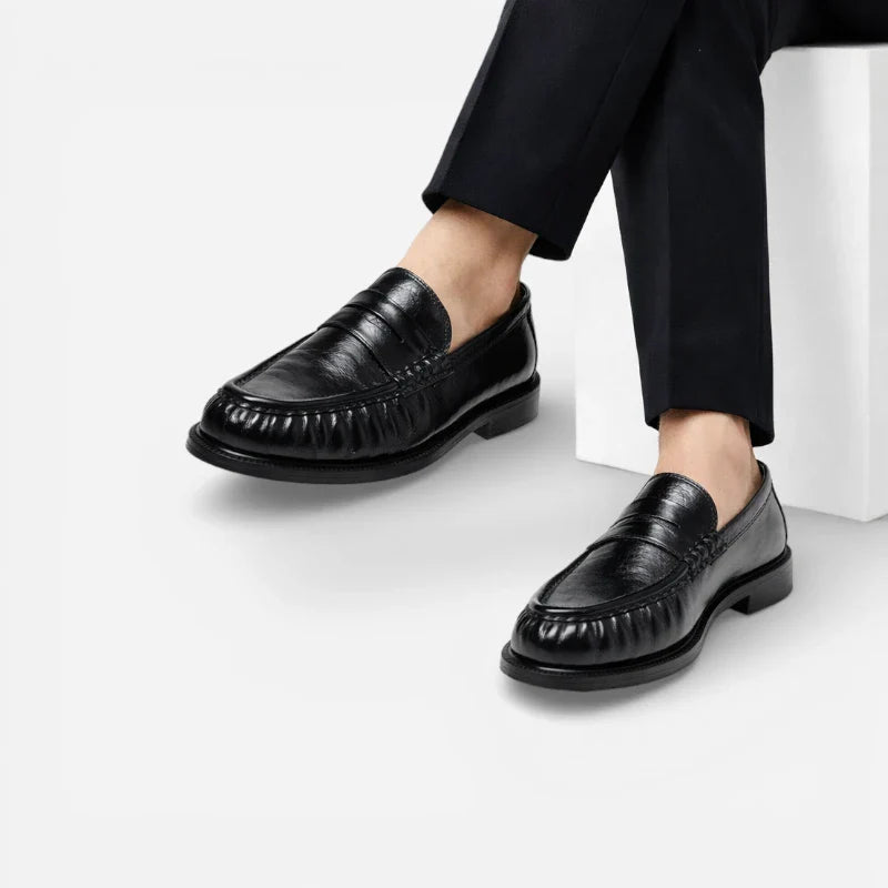Mocassin Cuir Premium Noir Femme