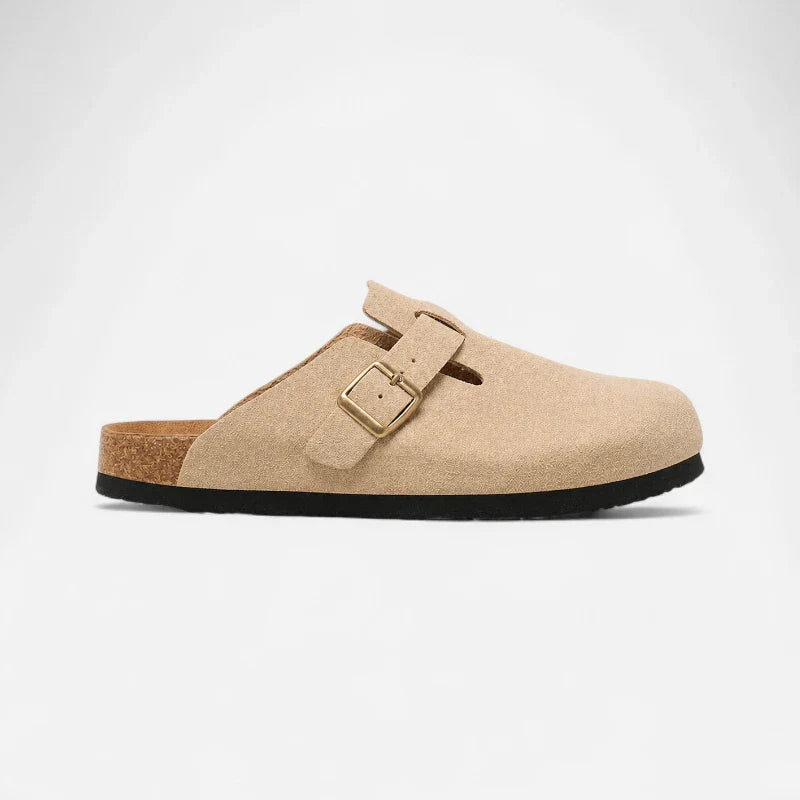 Chausson Mocassin Mule En Diam Beige Ouvert À L'arrière Unisexe